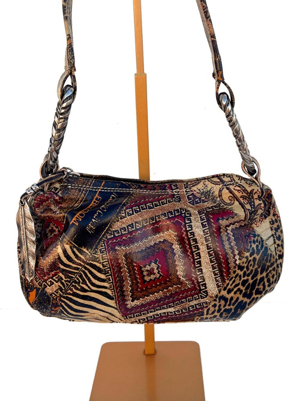 ROBERTO CAVALLI Freedom Y2K Animal Print Shoulder Bag